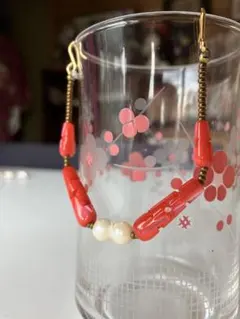 【匿名配送】昭和 レトロ 羽織紐 羽織チェーン パール 彫細工 ビーズ