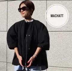 MACHATT マチャット　ボリュームスリーブブルゾン　ノーカラー　黒　FREE 2026年最新】machatt マチャット ボリュームスリーブブルゾンの人気