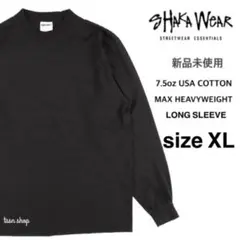 【シャカウェア】新品 マックスヘビーウェイト 無地 長袖Tシャツ 黒 XL