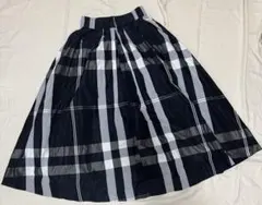 FUGA FUGA シルク混バルーンスカート チェック F 佐藤繊維 日本製