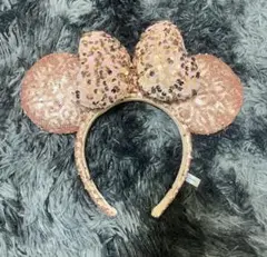 ディズニー ミニー カチューシャ ピンク スパンコール