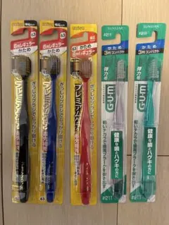 かため 歯ブラシ 5本セット(プレミアムケア×3、ガム・デンタルブラシ×2)