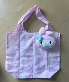 【新品】マイメロディ エコバッグ ぬいぐるみポーチ付きのサムネイル