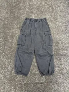 古着 GU カーゴパンツ グレーMサイズ