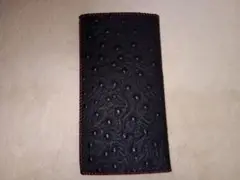オーストリッチ長財　黒　新品　未使用品