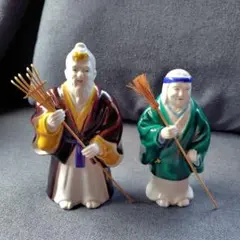 高砂人形 焼き物 置物 夫婦人形