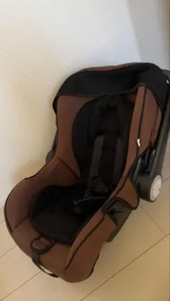 マムズキャリー チャイルドシート ベビー 新生児 赤ちゃん ブラウン 日よけ