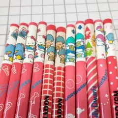■ サンリオ 昭和レトロ 各キャラクター 赤鉛筆11本セット ■