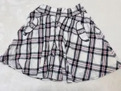 pom ponetteチェック柄フレアスカート140cm