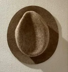 中古　フェルト広つばハット ベージュ