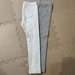 UNIQLO　リブ　レギンスパンツ　グレー　110
