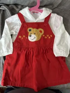 ミキハウス　クマ　ジャンスカ　90 レトロ　オールドミキハウス