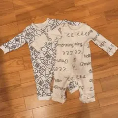 ⑭ベルメゾン　キルティングロンパース　2枚セット　90サイズ