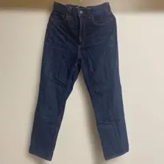 濃紺 ストレートデニム ハイウエスト