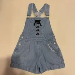 ラブトキシックLovetoxic デニムブルー ショートオーバーオール140