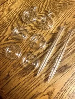 ガラス　サンキャッチャ　一輪挿し　オーナメント