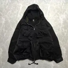 90s Archive gimmick military jacket/Y2K黒