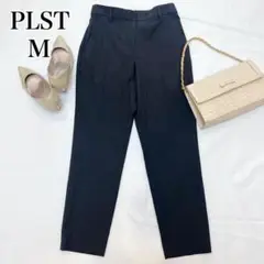 美品✨PLST リネンブレンドスティックパンツ テーパードパンツ ネイビー M