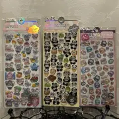 く*⁾様 3D うるちゅるシール　3枚セット