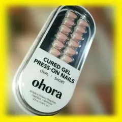 ohora/新タイプ/ジェルネイルチップ/CreamRose/ショート/硬化不要