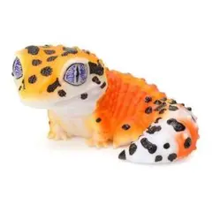 いきもの大図鑑ソフビコレクションレオパとクレス レオパードゲッコー タンジェリン