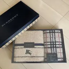 【未使用品】BURBERRY　タオルセット　ノバチェック　刺繍ホースロゴ