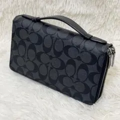 GA556 COACH ダブルジップ トラベル オーガナイザー 長財布 - メルカリ