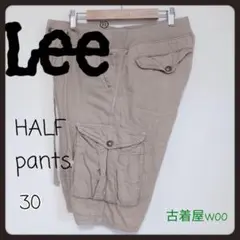 90Ｓ古着LEEリーハーフパンツ刺繍ロゴカーゴパンツワークショーツ