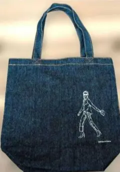 【激レア】MITSUKOSHI 三越デニムトートバッグ手描き風イラスト入　未使用のサムネイル