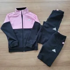 アディダス ジャージ ハーフパンツ セット ピンク ブラック 130 120