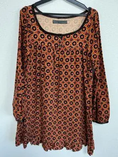 Ehyphenworld gallery レトロ柄 コーデュロイワンピース