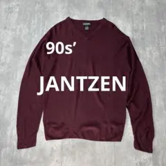90s’【JANTZEN】ジャンセン Vネック アクリルニット Lのサムネイル
