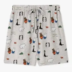 ジェラートピケ　 ジェラピケ ミッフィー　 グレー　接触冷感 ショートパンツ