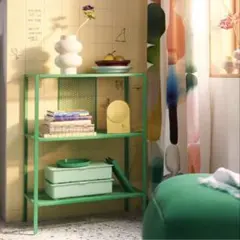 IKEA イケア　バッゲボー　シェルフユニット　ブライトグリーン60x30x80