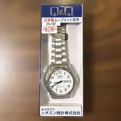 Q&Q 腕時計 アナログ クォーツ シルバー