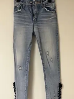 レディース ストレートデニム ライトブルー