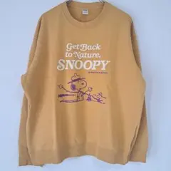 ユニクロ スヌーピートレーナー XL マスタード PEANUTS 長袖スウェット