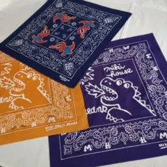 MIKI HOUSE JEANS 恐竜バンダナ 3枚セット