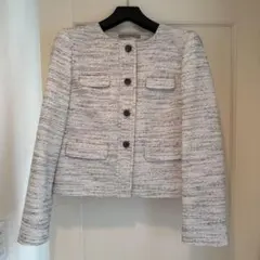theory luxe ノーカラージャケット 042 ホワイトのサムネイル