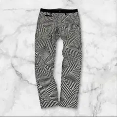 セントアンドリュース　ロングパンツ　総柄　ゼブラ　ブラック　ホワイト　Mのサムネイル