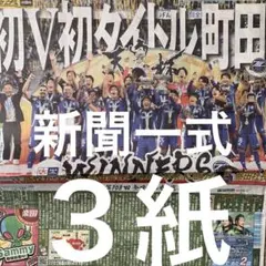 町田ゼルビア　天皇杯初V 12/23付スポーツ新聞３紙セット