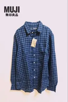 フレンチリネン洗いざらし　無印　Lネイビー