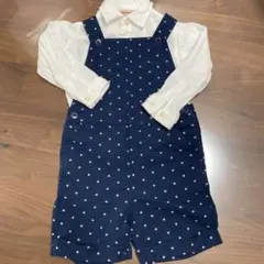 ラルフローレン星柄オーバーオール18M miki HOUSE 白シャツ90