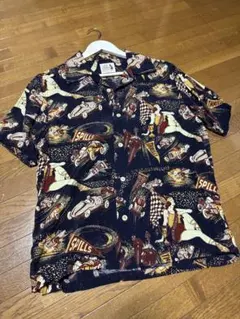 レア』Schott 半袖アロハシャツ ブラック ブルドッグ - メルカリ