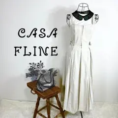 美品CASA FLINE 人気完売品　プリーツ　デニムワンピース