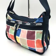 【レスポートサック✨】ショルダーバッグ 軽量 ナイロン 正方形総柄 拡張機能