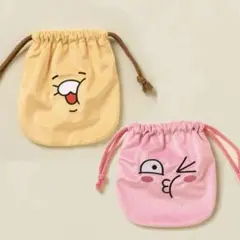 【韓国限定】巾着　ポーチ　チュンシク　ピーチのサムネイル