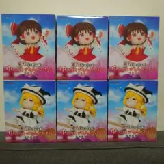 東方Project　ゆっくり風デフォルメフィギュア　博麗霊夢・霧雨魔理沙　計6個