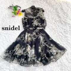 SNIDEL 花柄 ワンピース セットアップ 黒 S ／値下げ◎