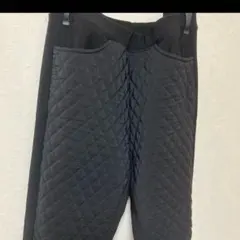 ブラックキルティングレギンス